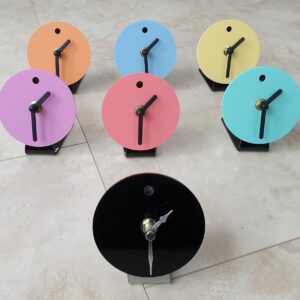 Handcrafted Minimalist Desk Clock: Pastel or Goth Decor