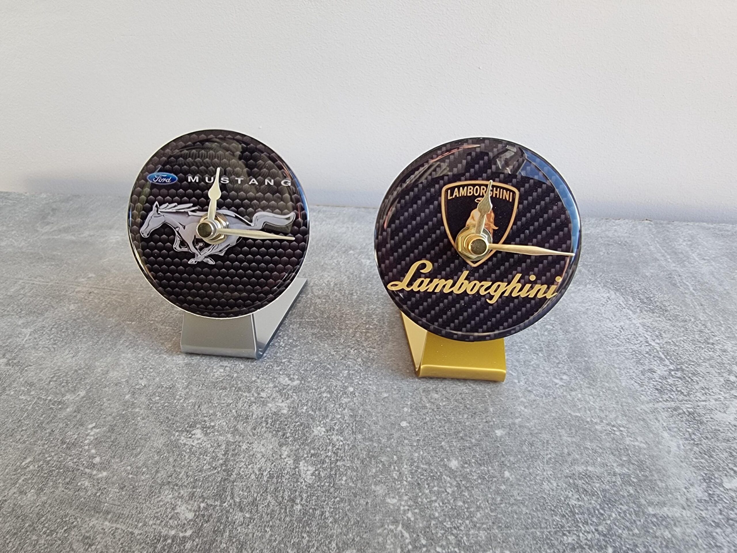 Lamborghini / Ford Mustang Badge Clock Handmade Car Enthusiast Christmas Gift - Image 4