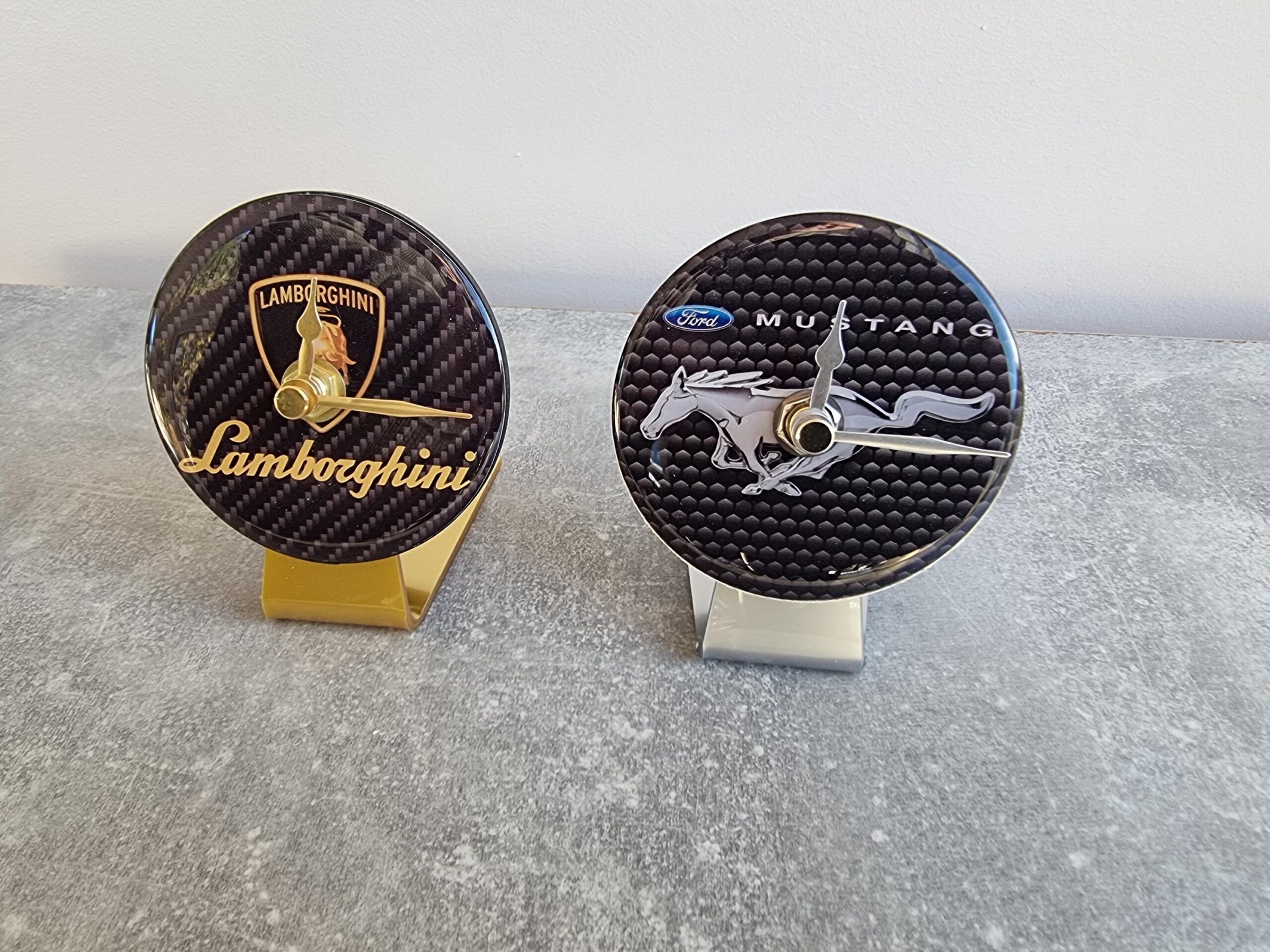 Lamborghini / Ford Mustang Badge Clock Handmade Car Enthusiast Christmas Gift - Image 5