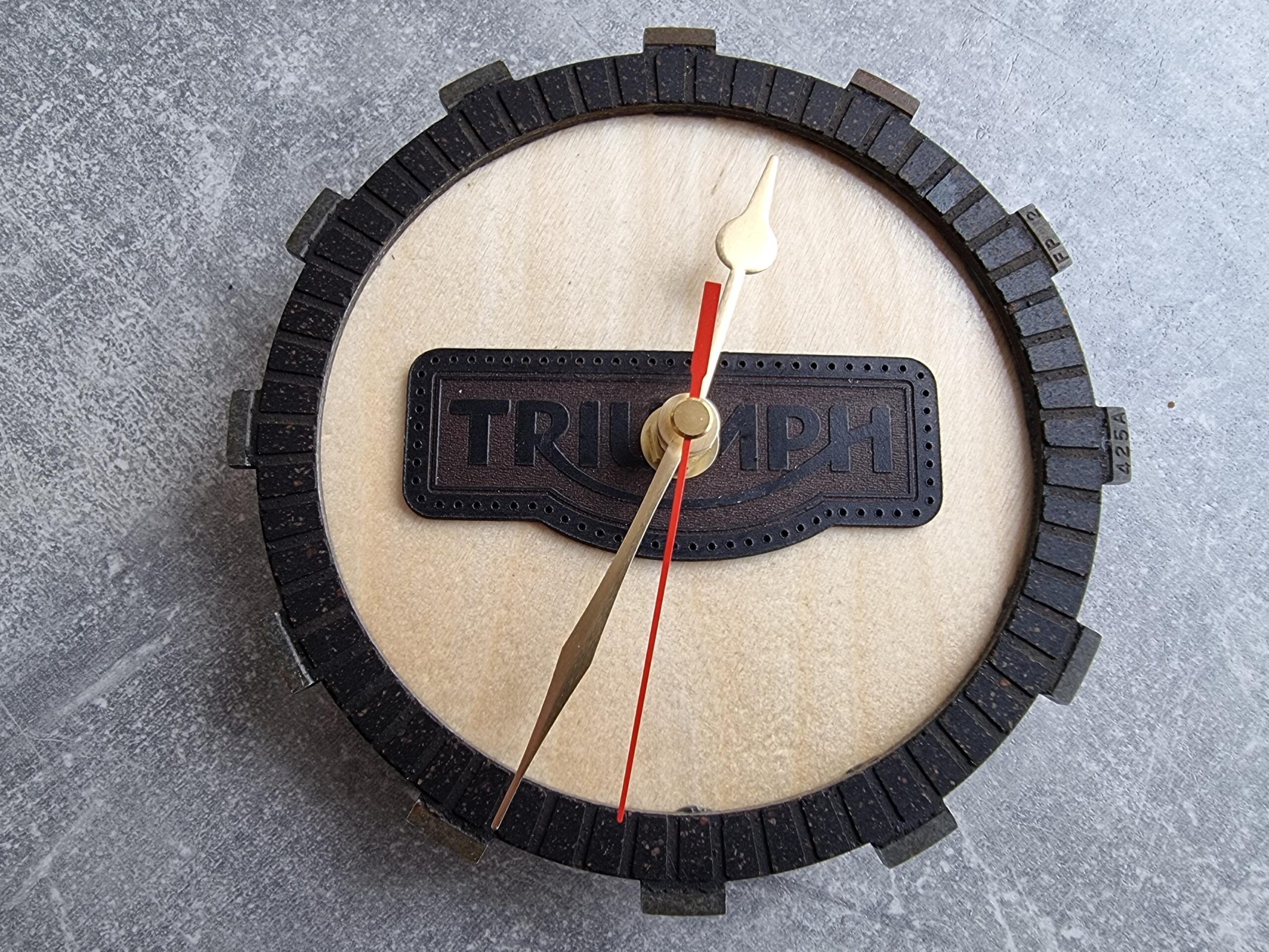 Triumph Trident Clutch / Friction Plate Wall or Desk Clock Motorcycle Owners Club / Enthusiast Gift - Image 2